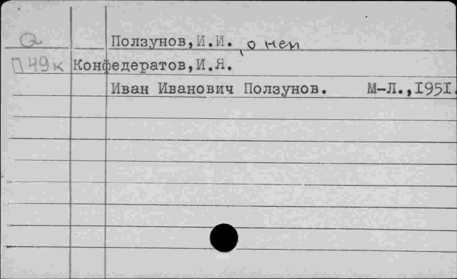 ﻿			 Ползунов,И.И. о нелп
ПЧ9к	Коне	)вдератов,И.Я.
		Иван Иванович Ползунов.	М-Л.,1951
		
		
		
1		
		
		
		
		